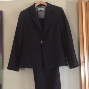 Three Piece Black / Gray Pinstripe Suit